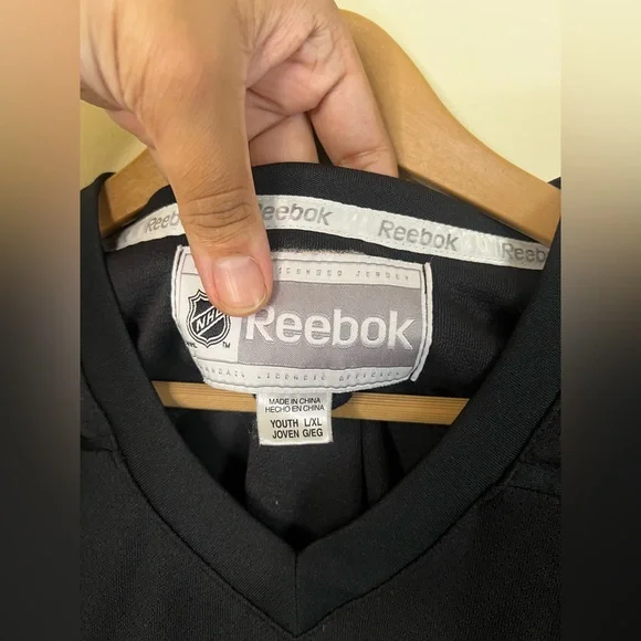 Vintage Reebok San Jose Sharks NHL Hockey Jersey Size Youth L / XL *FLAWS* - Picture 2 of 9